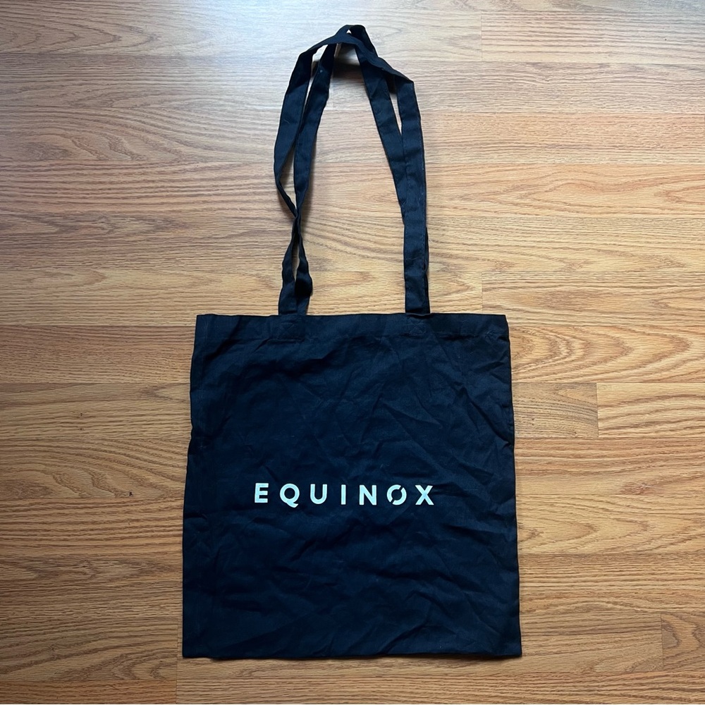 Equinox Canvas Tote Black Reusable Bag